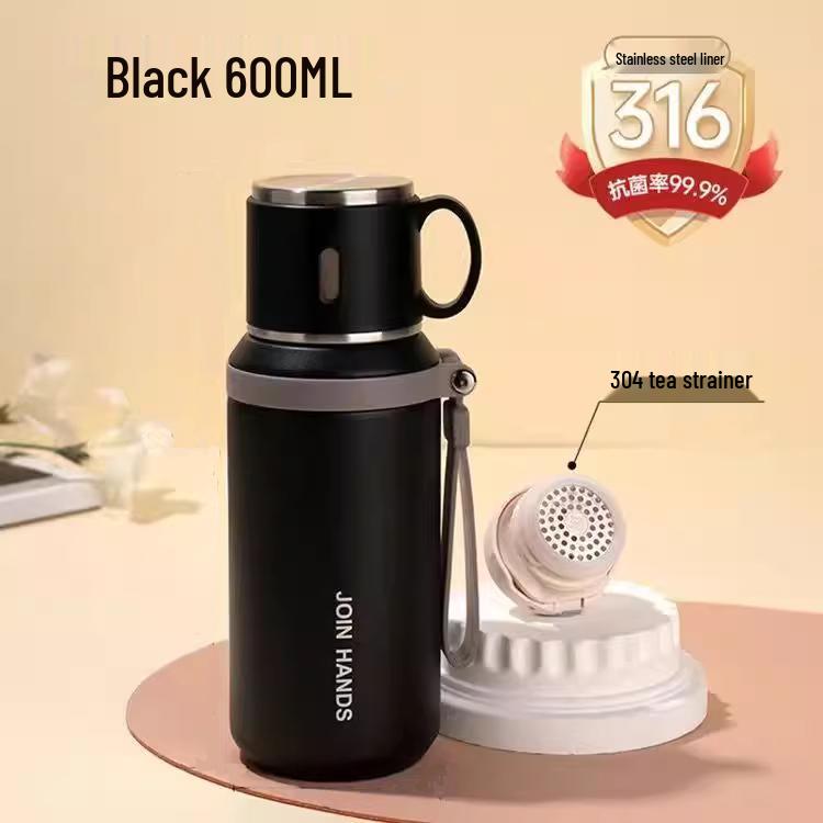 316 Stainless Steel Large Outdoor Thermos Cup for Tea and Water, Portable for Men, Women, and Students