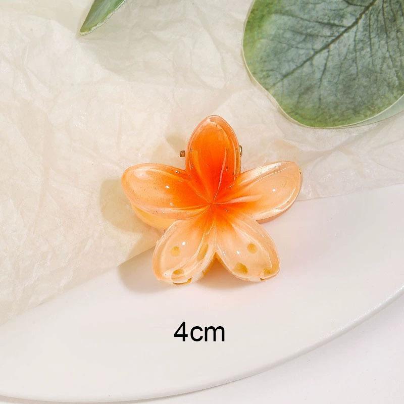 Hawaiian Gradient Hair Clips Flower Hair Claw Mini Fashion Head Wear Hairpin for Women Baby Girls Crab Barrette Hair Accessories