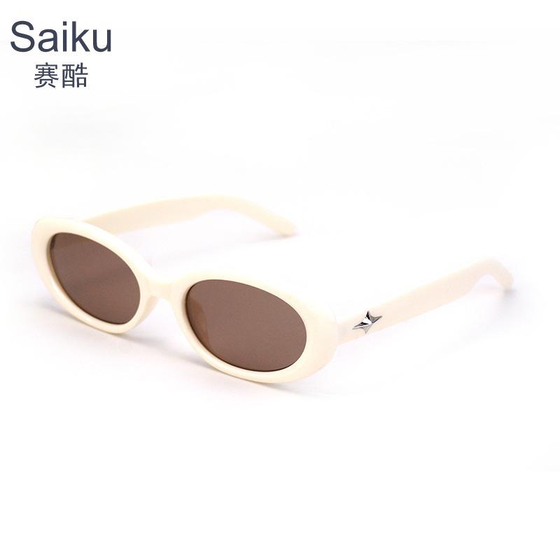 New Versatile Trend Sunglasses Premium Sense Driving Cat Eye Sunglasses Men's and Women's Street Shooting Glasses Han Chao