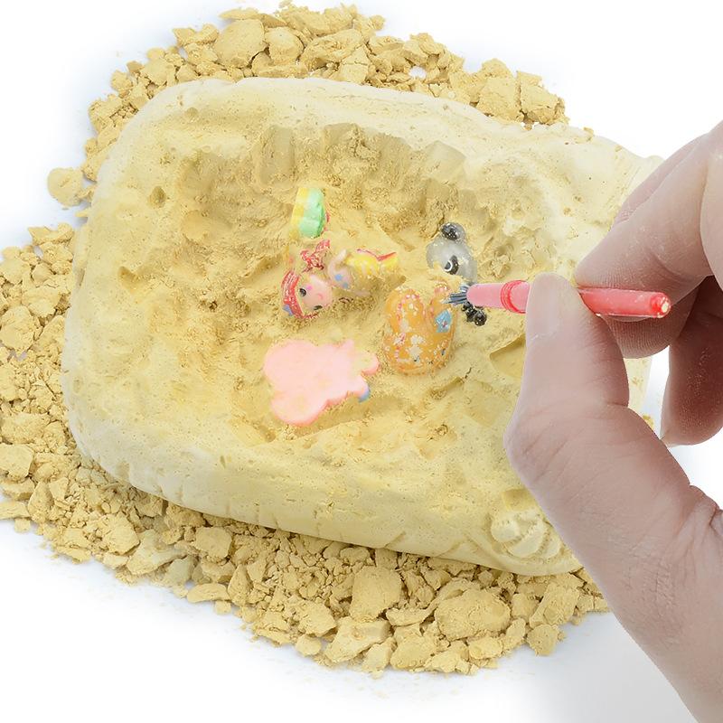 Archaeological Gems Ore Digging Treasure Blind Box, Mermaid Diy Hand Digging Tools Children'S Toy Set