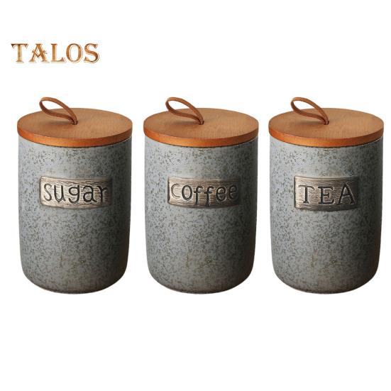 Ceramic Sugar Bowl Sealed Storage Tank with Lid Food Grade BPA Free Large Capacity Coffee Bean Sugar Container Holder