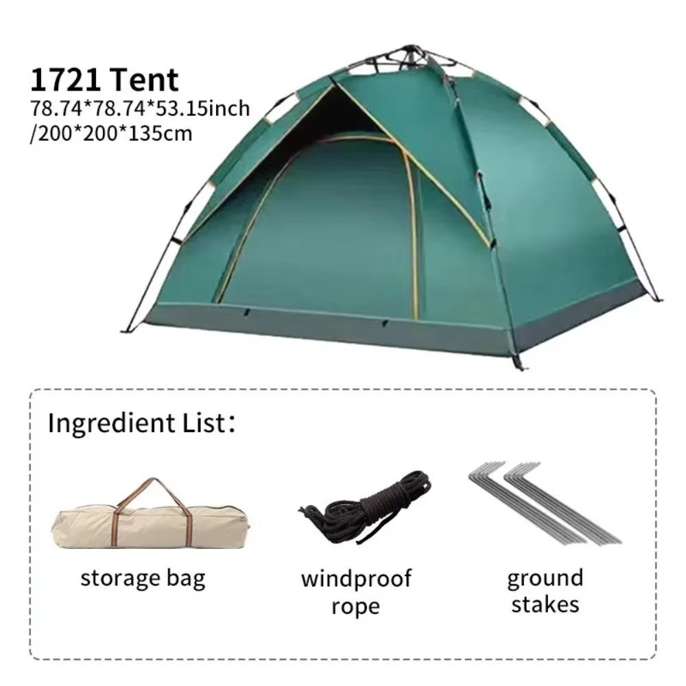 Portable Camping Tent 2/3/4 Person Dome Pop-up Tents Waterproof Instant Easy Setup Family Tents for Outdoor Beach Hiking Traveling