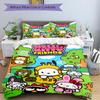 3pcs Hello Kitty Friends Print Bedding Set (1 Cover + 2 Pillowcases, Without Inserts),  Soft and Comfortable W041