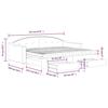 VidaXL Daybed with Trundle and Drawers Cream 90x200 Cm Fabric 3197588