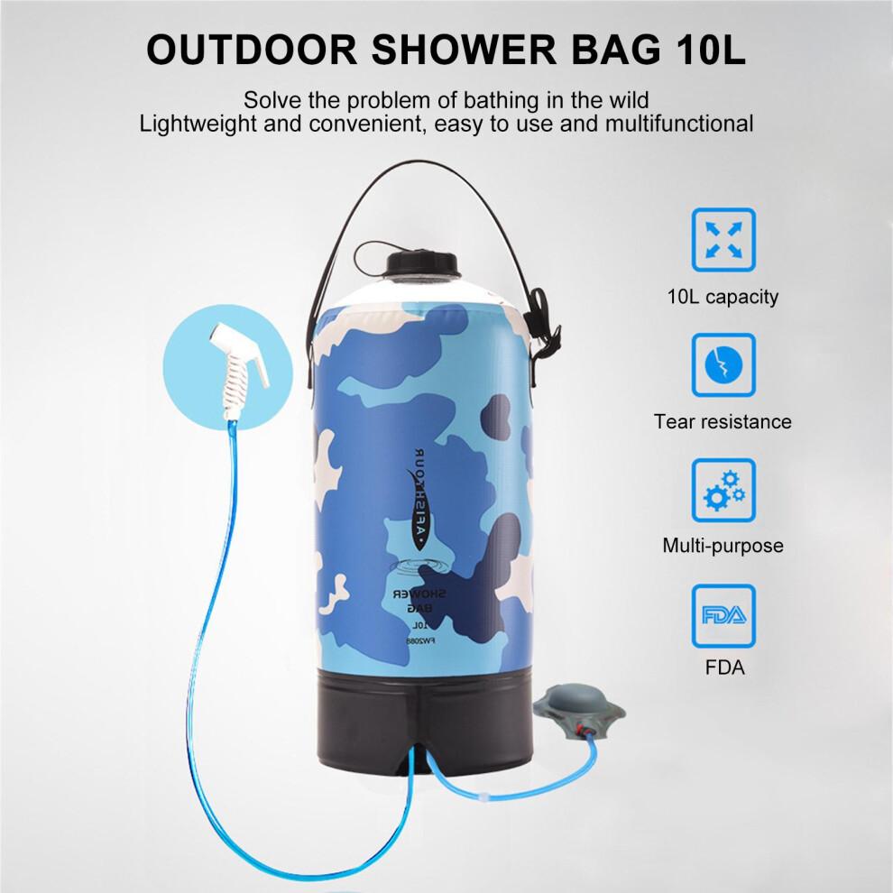 Compact and Lightweight Camping Shower Bag User-Friendly On Off Switch Solar Powered Heat Absorbing Design with Durable Build