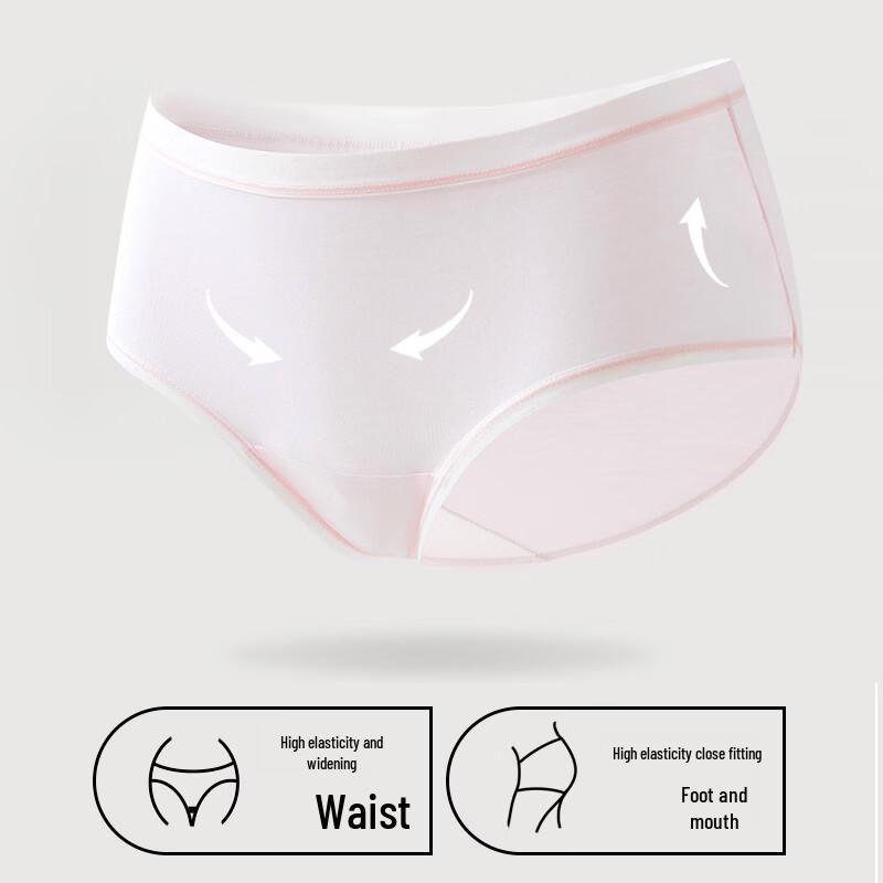 Yiershuang Women's 5-Pack Antibacterial Cotton Briefs