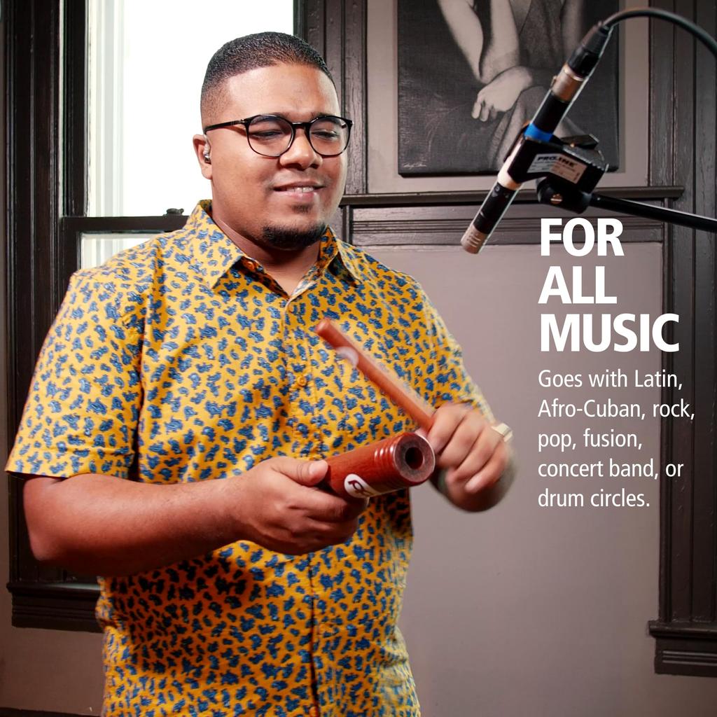 MEINL Percussion Wood Claves African CL3RW Hollowed Out Body []