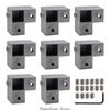 Square Pipe Fixed Joint Storage Rack Connector 3 Way Pipe Fitting Enduring 3XUF