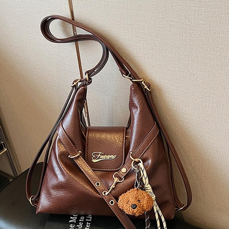 Retro Large-capacity Bag Women's Autumn New Shoulder Bag Multi-functional Messenger Bag Student Commuter Backpack