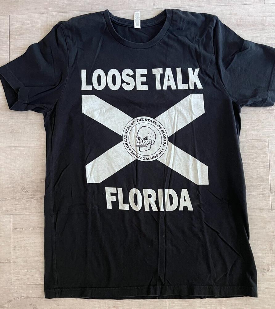 

LOOSE TALK Band Short Sleeve Cotton Black All Size S5XL TShirt BT204 Unisex T-Shirt XL