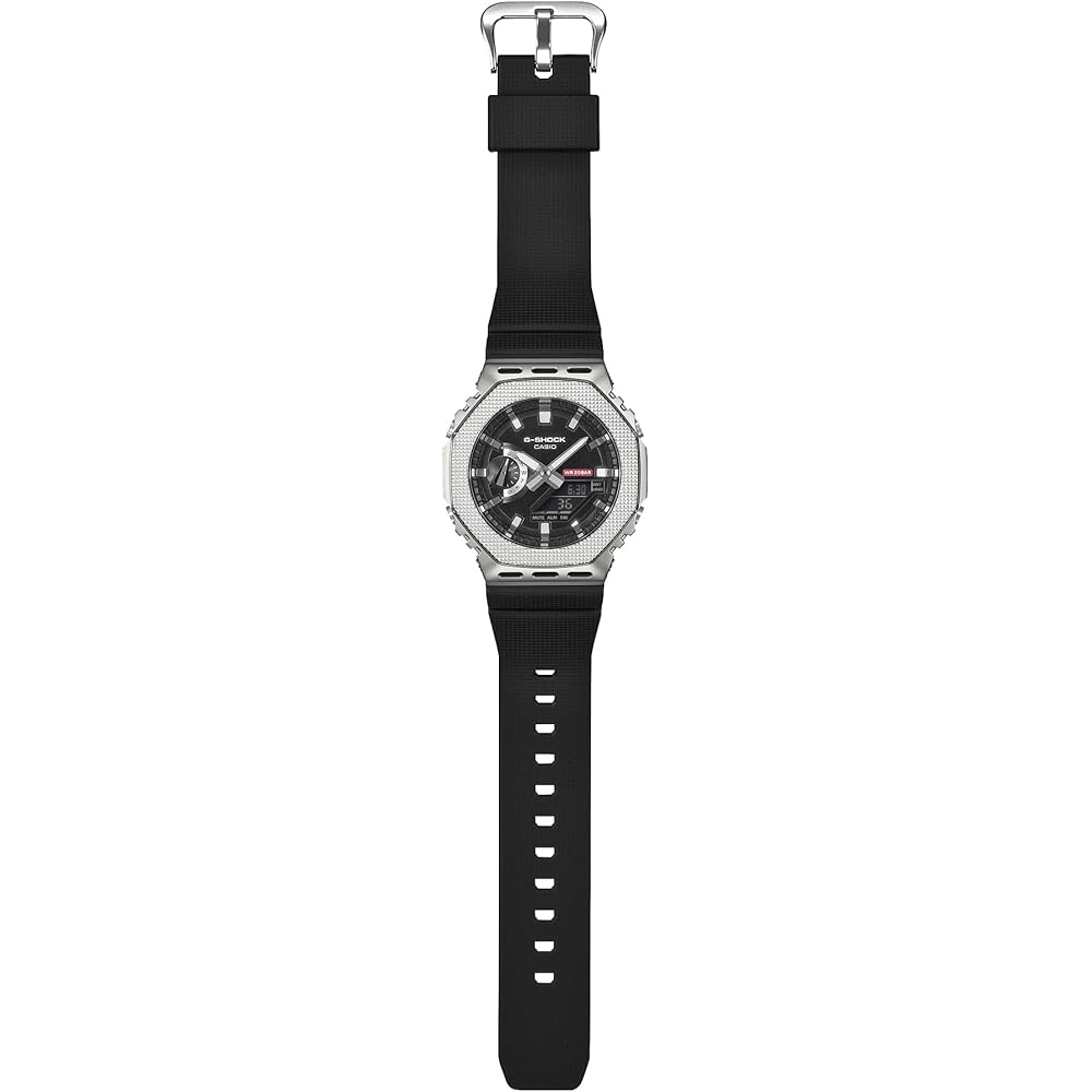 Casio G-Shock GM-2100M-1A Men's Silver Metal Covered Watch Eco-Friendly Material