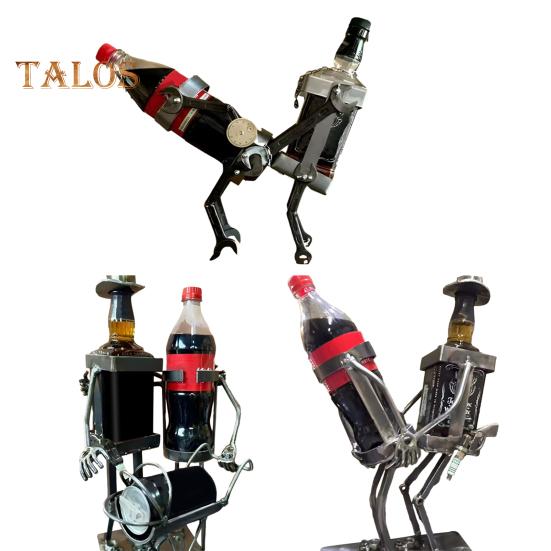 Metal Wine Bottle Holder Saucy Figure Drink Holder Bar Tabletop Wine Rack for Decorative Display Wine Enthusiasts Gift