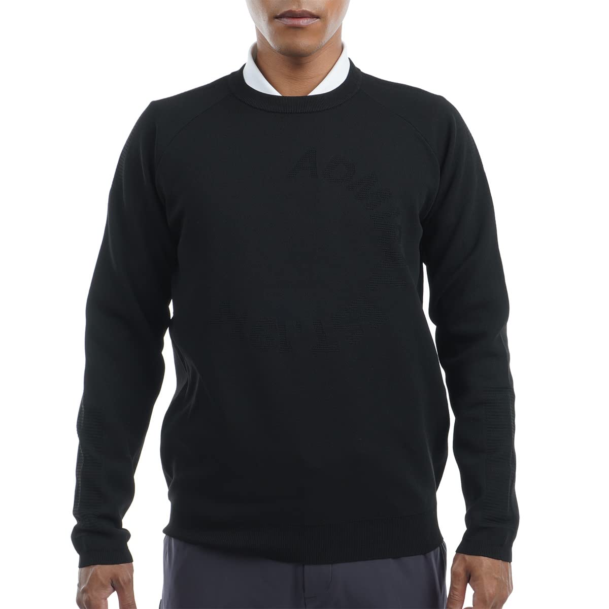 

Admiral Golf ADMA280 Men s Performance Arch Logo Crew Knit Sweater, Black, Size M