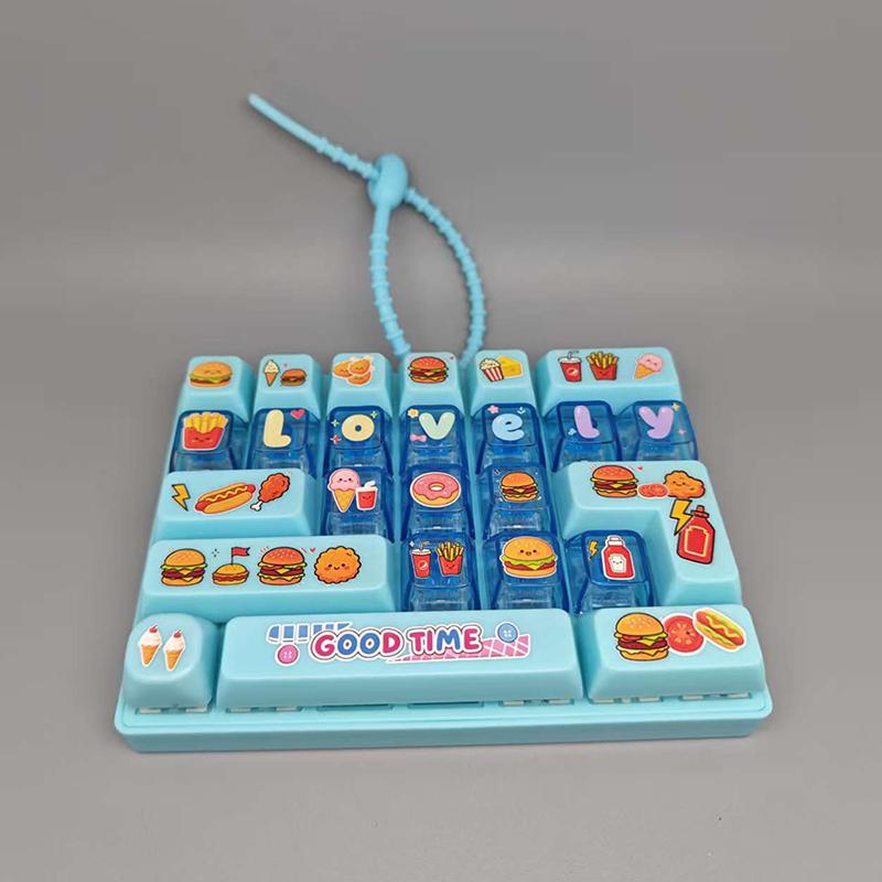 Purple Fidget Keyboard Toy Cute Animal Shape Stress Reduction Gadget for Home Office Daily Use