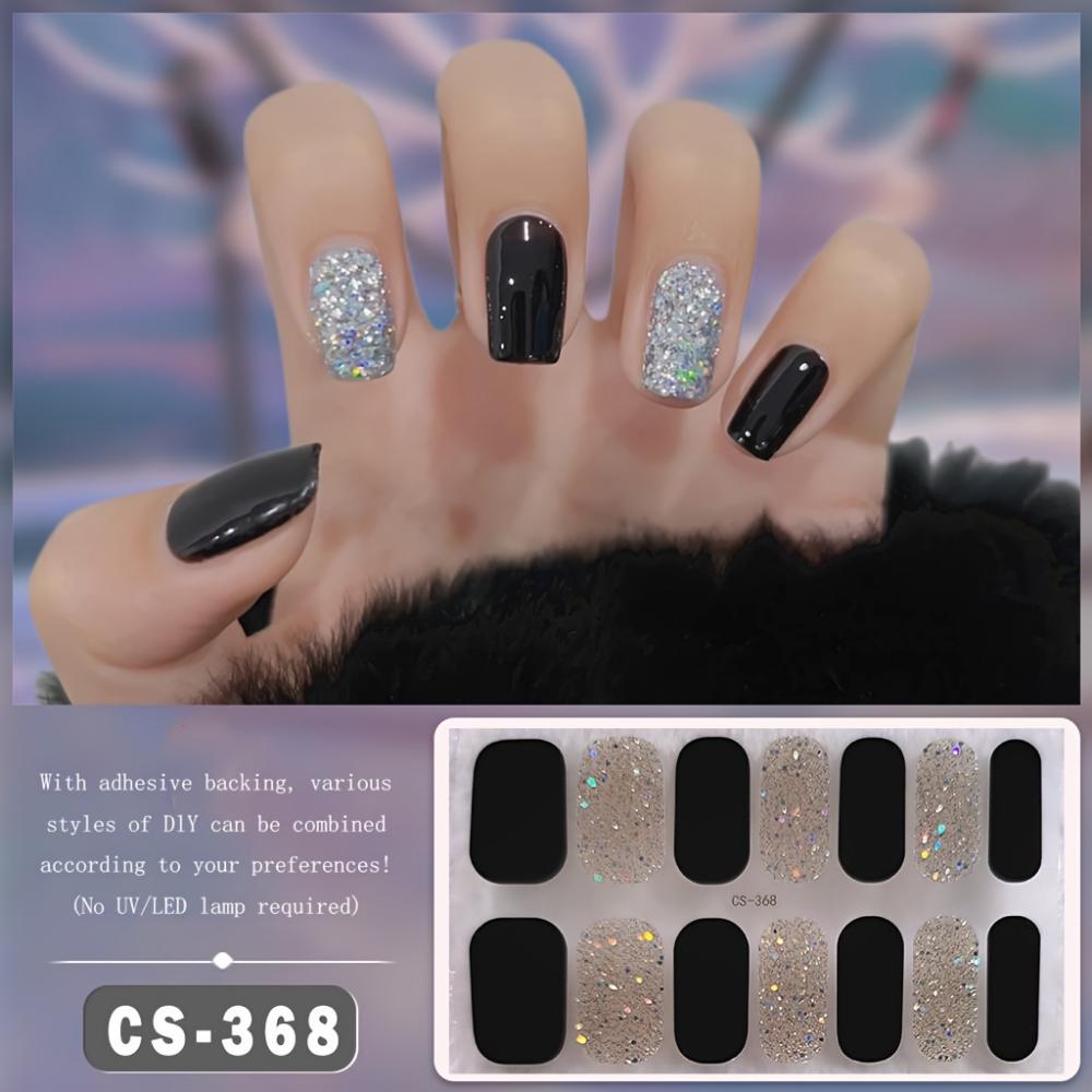 Dashing Diva Nail Strips Women's Fashion Nail Stickers Self-Adhesive Full Nail Wraps Waterproof Free Sealing Gel Nail Film
