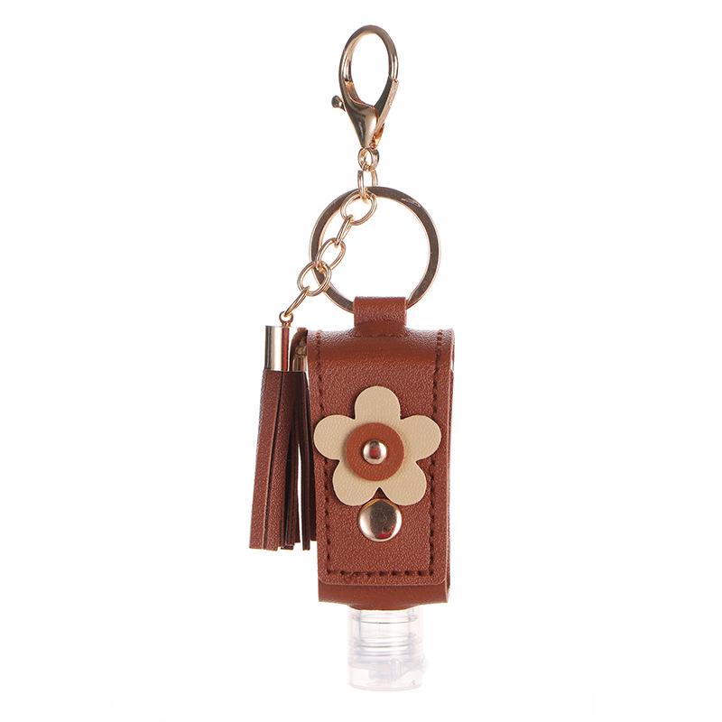 Women's Summer Toner Refillable Bottle with Retro Leather Keyring Bag