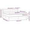 3126253 vidaXL Lit à sommier tapissier avec matelas Gris clair 160x200cm Tissu