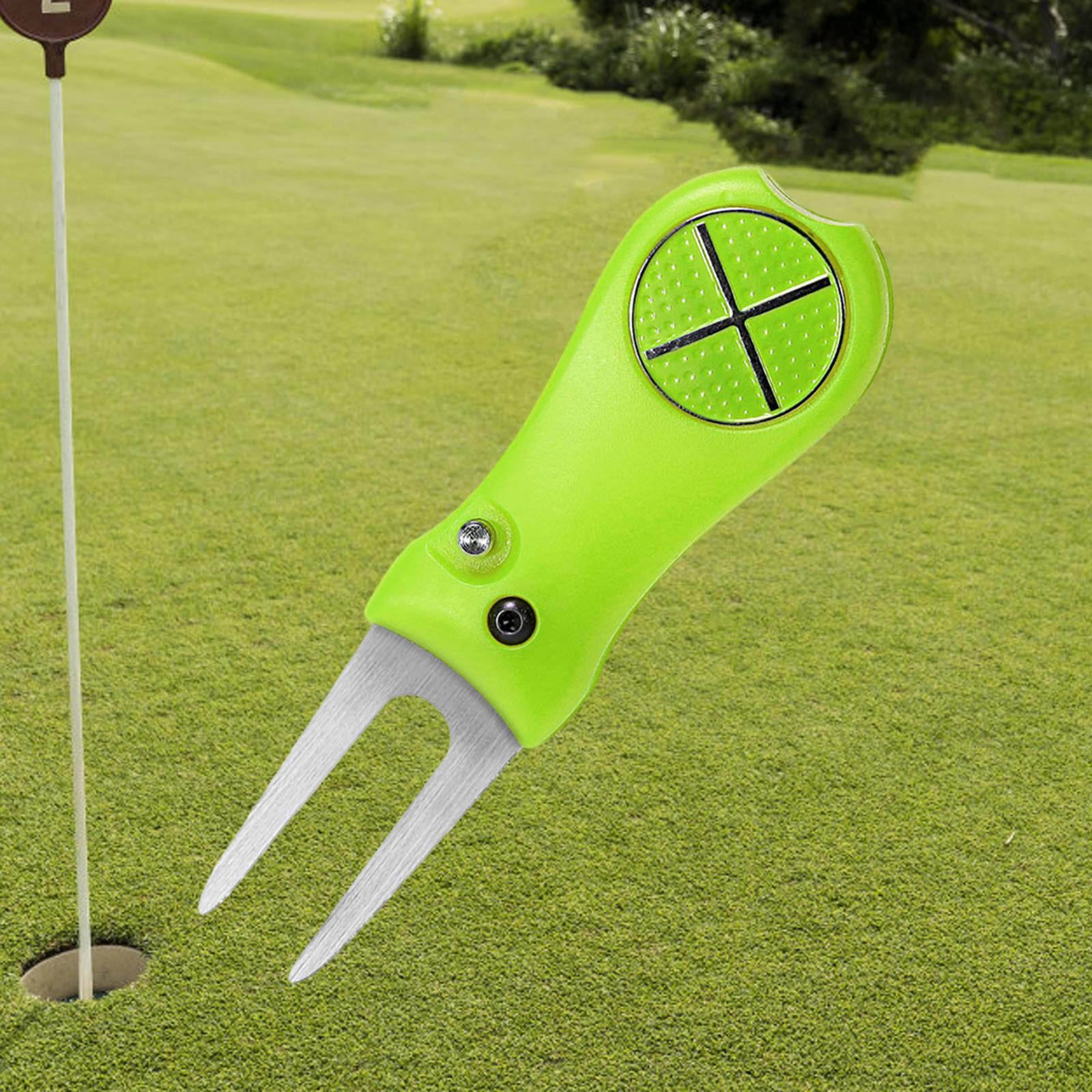 

Инструмент для ремонта дерна для гольфа, складной зубец для газона, нержавеющая сталь, вилка для отметки поля зелёный