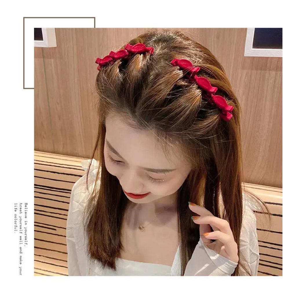 Flocked Braided Hair Clip Side Bangs Clip Simple Fringe Hairpin Cute Hairgrip Fashion Hair Accessories Women Headwear Sweet Hair Ornament