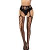 Women Sexy Fishnet Pantyhose Thigh High Socks Lingerie Plus Size Stockings with Garter Belt