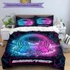 3PC Custom Name Gamer Neon Vibes Bedding Set Printed  Bedding Set Duvet Cover Closure Includes 1 Duvet Cover & 52 Pillowcases for Bedroom