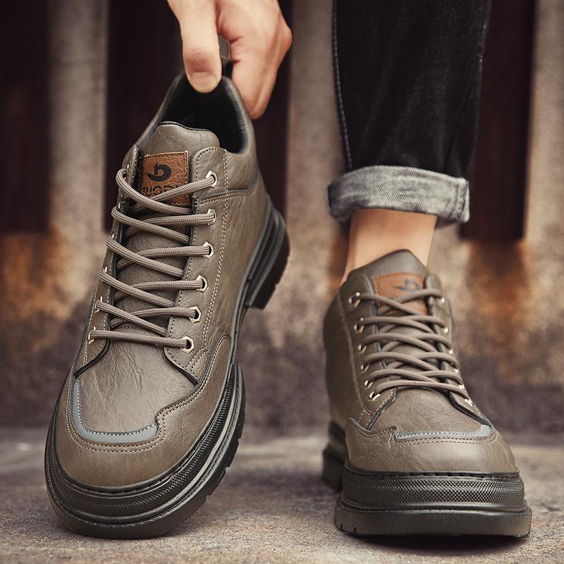 Nuovi stivali Martin alti da uomo alla moda autunno e inverno per studenti maschi e ragazzi, scarpe da lavoro con suola morbida, protezione del lavoro, sneakers Martin