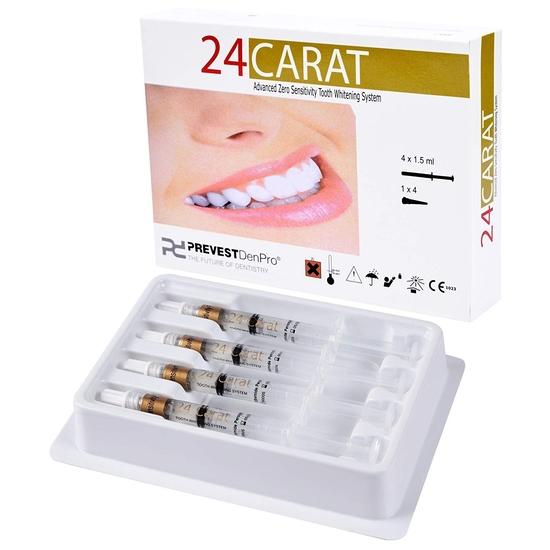 Prevest DenPro 24 CARAT Advanced Zero Sensitivity Tooth Whitening System 16% - 1.5ml (Pack of 4)