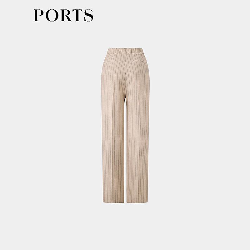 PORTS Women's 2025 Spring Striped Wide-Leg Pants