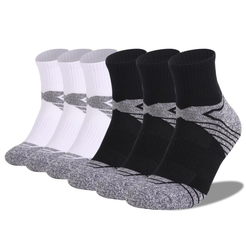 3/6 Pairs Outdoor Sport Socks Performance Thick Cushion Sweat-absorbent Compression Running Mountaineering Walking Crew Sock