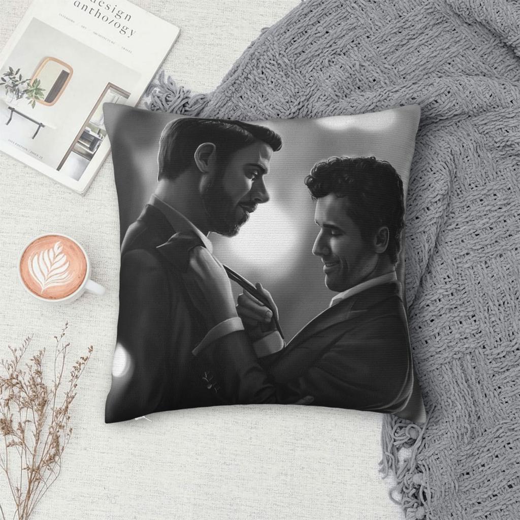 Heated Rivalry Scott Hunter Kip Grady Square Pillowcase Polyester Linen Velvet Creative Zip Throw Pillow Case Bed Cushion Cover