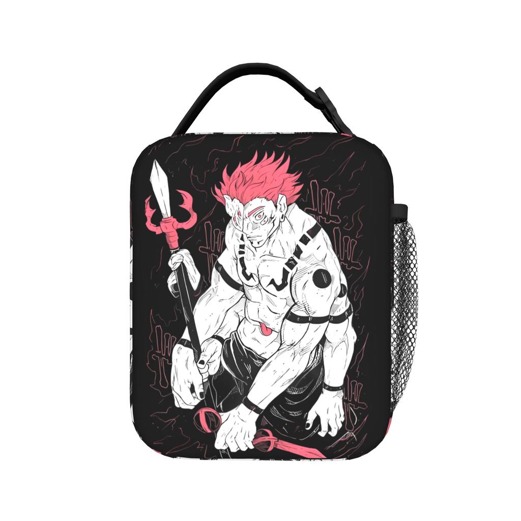 Gojo Satoru De Insulated Lunch Bags Cooler Bag Reusable,Meal Container Jujutsus Kaisens Anime Portable Tote Lunch Box