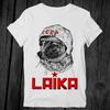 Laika Astronaut Dog Russia T Shirt Unisex Adult Mens Womens Gift Cool Music Fashion Top Vintage Retro Tee Camisa Clothes