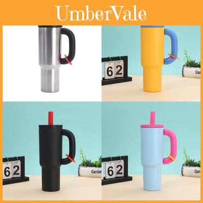 Insulated Travel Mug With Handle And Straw For Outdoor And Car Use