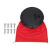 Black Deck Plate Kit Round Deck Hatch Cover with Red Waterproofing Bag for Kayak Boat Fishing Rigging 6 Inch