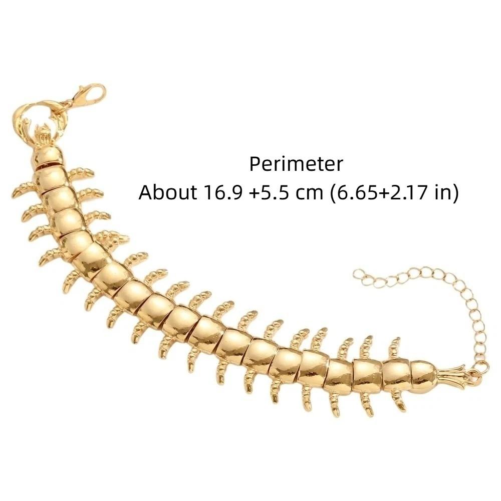 Wristbands Adjustable Centipede Shape Bracelet Metal Creative Punk Style Bracelet Funny Insect Bracelet Gifts