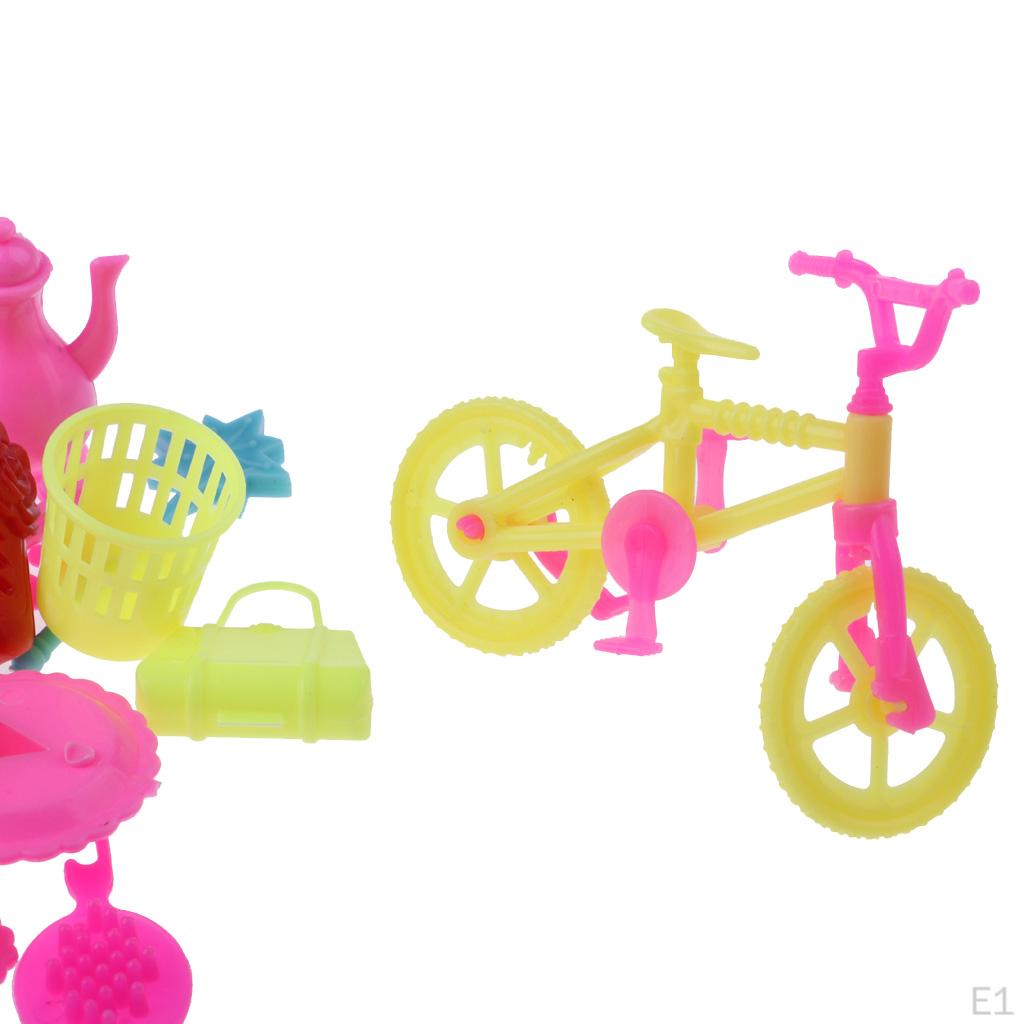 55pcs Dolls Accessories Bags Mirror Hanger Tableware Cleaning Tool etc..