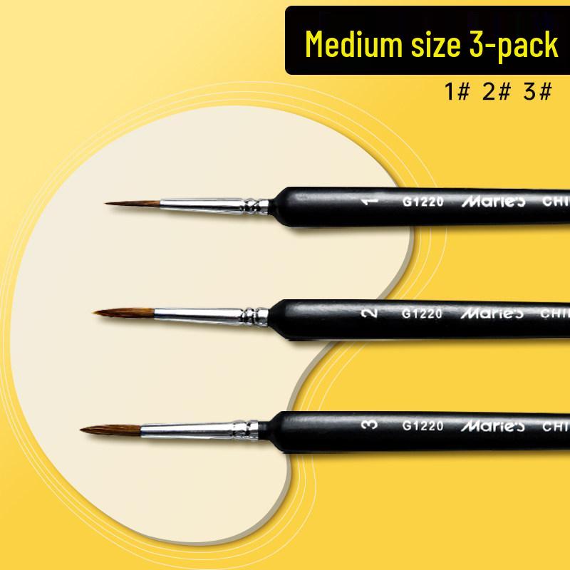 Mali G1220 Wolf Hair Liner Brush for Watercolor, Gouache, Chinese Painting, Nail Art, Oil Painting, and Line Drawing.
