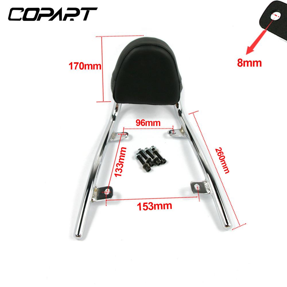 For Honda Fury VT1300CX VT1300 CX VT 1300 CX 2010-2025 Motorcycle Rear Passenger Backrest Sissy Bar With Cushion Pad