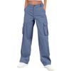 Cargo Pants For Women High Waisted Wide Leg Casual Pants Streetwear Trousers With  Pockets