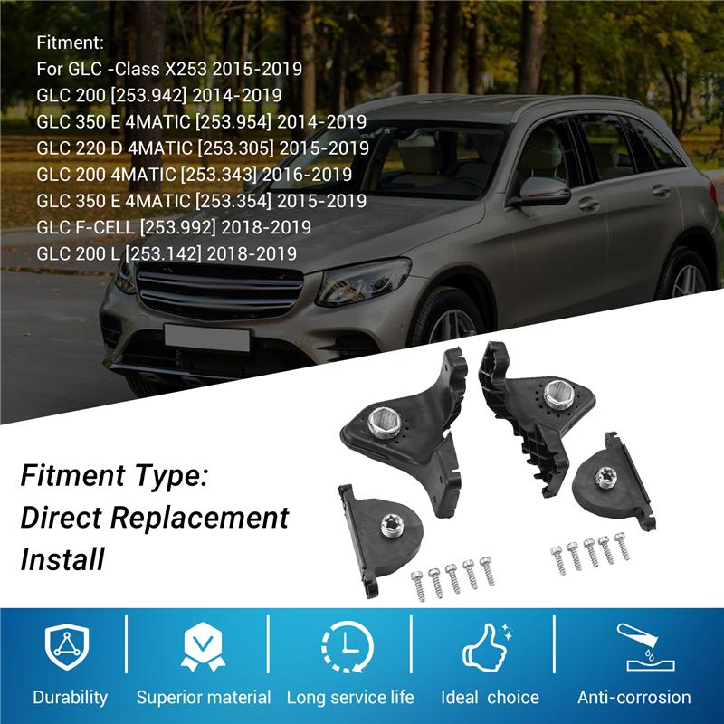 Nuovo!1 Coppia L+R Staffe di Montaggio per Riparazione Fari Anteriori Kit Staffe RS Per Classe GLC X253 2015- A2538200114 2538200214