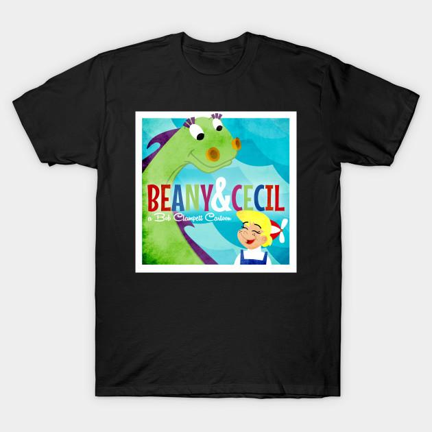 

Men Black Print T-shirt Beany And Cecil No-Cut Transfer Paper Print Cotton Tshirt L чорний
