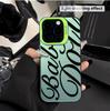 Creative and stylish Black letter phone case for iPhone 16 15 14 13 12 11 Pro/ Max/Plus anti-fingerprint shock-proof rear cover