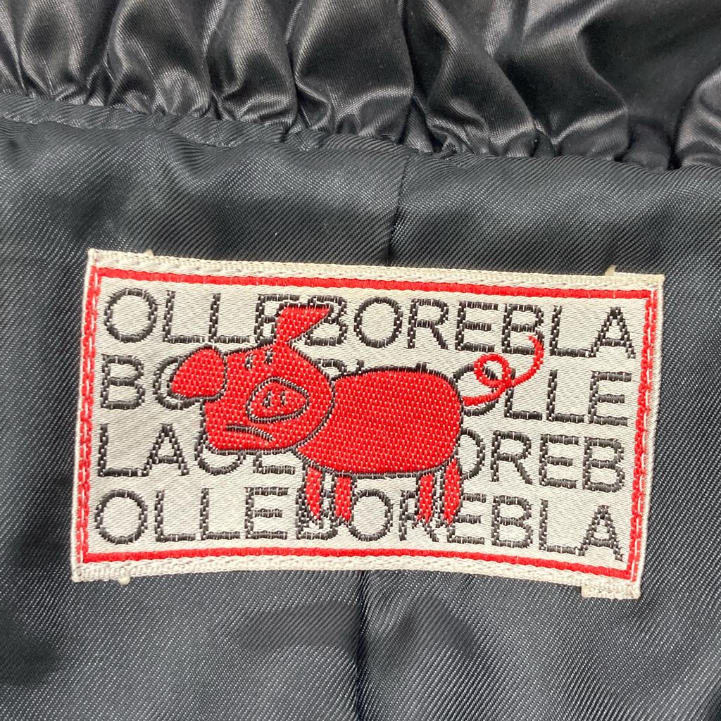 OLLEBOREBLA Black Pig Embroidered Hooded Down Coat Coat Not Written blackUsed