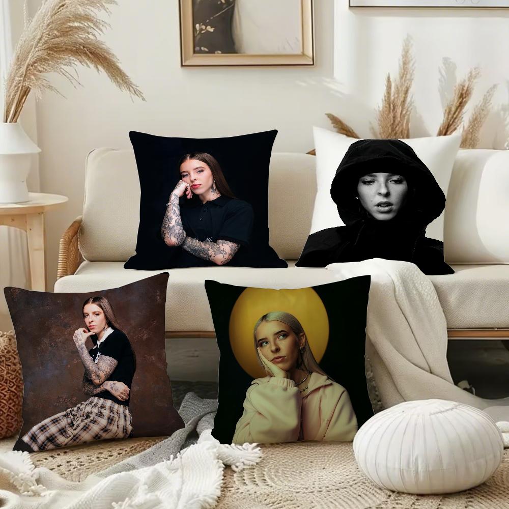 Singer Young Miko Pillow Case Square Double-Sided Printing Short Plush Sofa Cushion Cover Bedroom Pillow