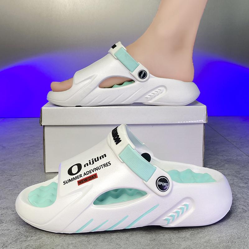 Summer Men's Massage Slippers Outdoor Sandals Beach Comfortable Soft Slides Indoor Casual Shoes Men Sandals