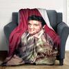 Elvis Presley Personalized Name Blanket Gift Personalized Blanket Soft Warm Cozy Suitable for Sofa Couch Livingroom Living Room All-Season Use