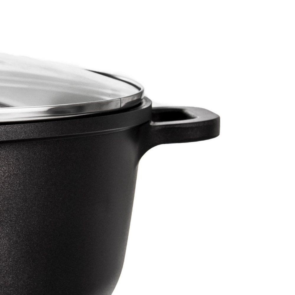 Garnek Granitowy z Pokrywką do Gotowania Duszenia Pieczenia 28 cm 7L Grande