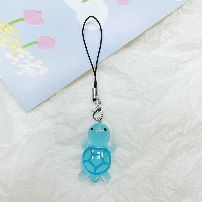 Cartoon Luminous Turtle Keychain Sweet Cute Bag Pendant Mobile Phone Strap Accessories Gift