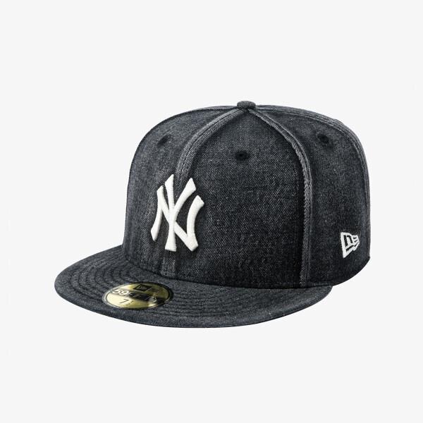 

New Era Mlb New York Yankees Fitted Cap Black Denim Snow Washing blacks/758