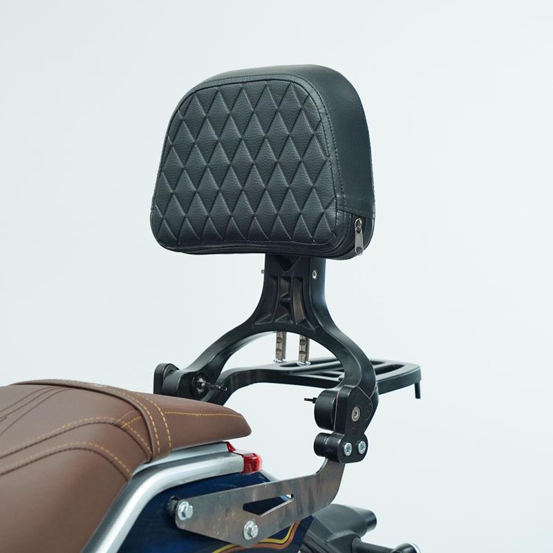 Zongshen Yomi YOMI ZS125-5A Modified Bumper Guard Bar with Folding Backrest, Rear Rack, and Side Bag/Box